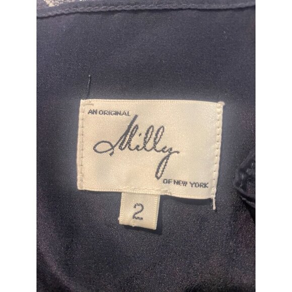 Milly Of New York Dress Navy Lace Top & Tweed Business Dress size 2 - Picture 5 of 6